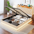 Queen Bed Frame Storage Lift Up Queen Size Bed Frame Headboard Upholstered Platform Bed